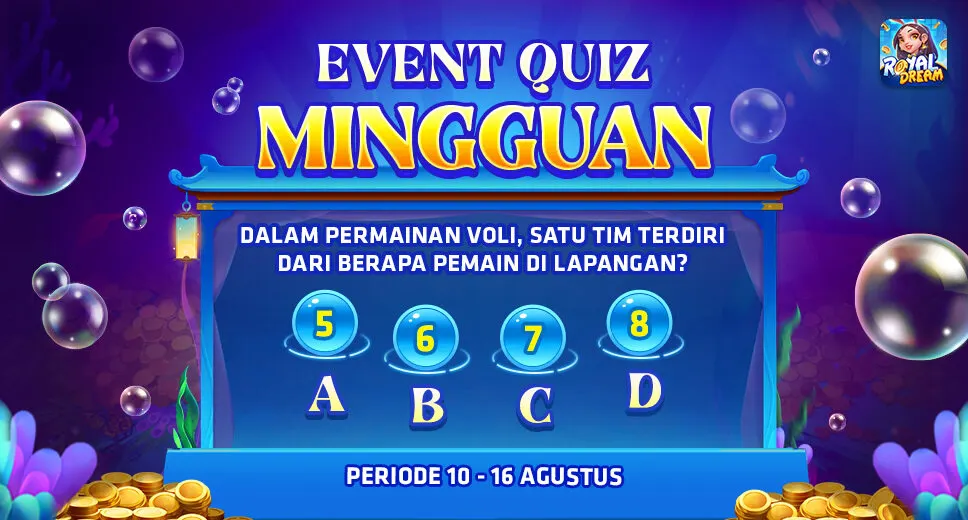 Kuis mingguan Royal Dream 10-16 Agustus 2026 trivia jumlah pemain voli