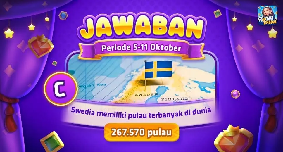 Pengumuman jawaban dan pemenang kuis Royal Dream 5–11 Oktober 2026